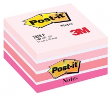 Bloček Post-it kostka 2028 P, 76x76 mm, 450 lístků, růžový