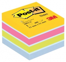 Bloček Post-it 2051-U, 51x51 mm, 400 lístků, ultra barvy