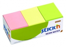 Bloček samolepicí Stick´n 38x51 mm, neonový (balení 12 ks)