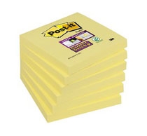 Bloček Post-it 76 x 76 mm, žlutý, 6 x 90 lístků