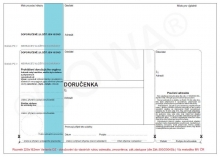 Doručenka BOWA C5, 229x162, modrý pruh, poučení SŘ, 1.000 ks