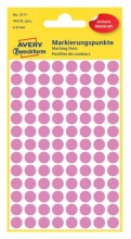 Etikety Avery 3111 kolečka, průměr 8 mm, 416 ks, růžové