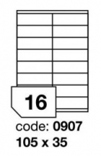 Etikety laserové 105 x 35 mm, bílé, 100 listů