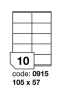 Etikety R0ECO 105x57 mm, 10 etiket na A4 (balení 100 listů)