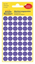 Etikety Avery 3115 kolečka, průměr 12 mm, 270 ks, fialové