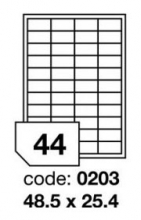 Etikety univerzální 48,5 x 25,4 mm, matné, bílé, 100 listů