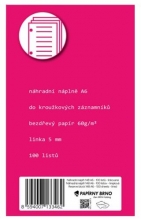 Vložka do kroužkového zápisníku A6 linkovaná