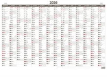 Mapa plánovací A1 roční, bezobrázková 2026