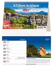 Kalendář stolní, Křížem krážem Českou republikou 2027