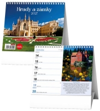 Kalendář stolní, IDEÁL, Hrady a zámky 2027