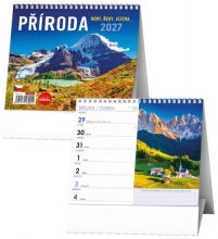 Kalendář stolní, IDEÁL, Příroda, hory, řeky, jezera 2027