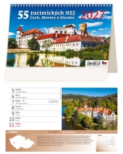 Kalendář stolní, 55 turist. nej Čech, Moravy a Slezska 2027