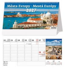 Kalendář stolní, Města Evropy 2027