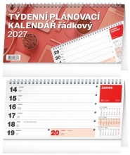 Kalendář stolní, Plánovací řádkový 2027