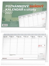 Kalendář stolní, Poznámkový daňový s citáty 2027