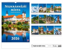 Kalendář nástěnný, Nejkrásnější místa ČR 2026