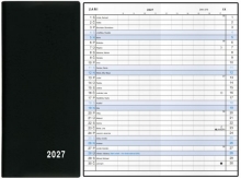 Diář Xenie, měsíční, kapesní, PVC, černý 2027