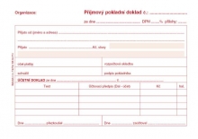 Tiskopis Příjmový pokladní doklad PDU, A6, samopropisovací
