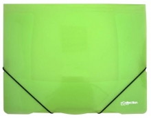 Složka tříklopá s gumou OPALINE ECONOMY, zelená