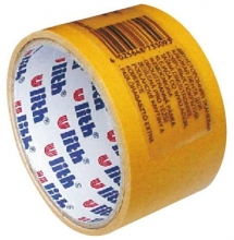 Páska lepicí textilní 50 mm x 5 m, oboustranná, žlutá