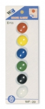 Magnety WF 20 mm, mix barev (balení 6 ks)