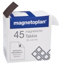 Magnety samolepicí Magnetoplan Takkis, 30 x 20 mm, 45 ks