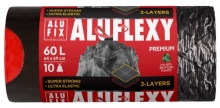 Pytel na odpad Aluflexy 60 l, 33 mic, zatahovací, 10 ks