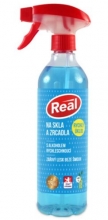 Prostředek čisticí Real, na skla a zrcadla, 550 g