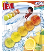 Závěs na WC Dr. Devil BiCOLOR 5ball, 35 g, Lemon fresh