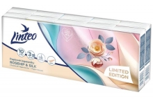 Kapesníčky papír. Linteo Rosehip & Silk, třívrstvé, 10x10 ks