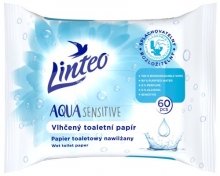 Papír toaletní Linteo Aqua Sensitive, vlhčený, 60 ks