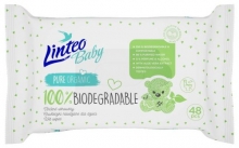 Ubrousky dětské vlhčené Linteo Baby Biodegradable, 48 ks