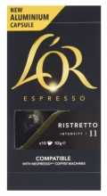 Kapsle kávové L´OR Espresso Ristretto, 10 ks