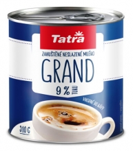 Mléko Tatra Grand 9%, zahuštěné, neslazené, 310 g