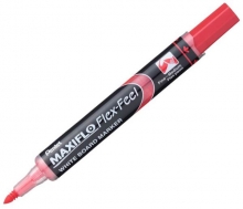 Popisovač Pentel MAXIFLO Flex-Feel, stíratelný, červený