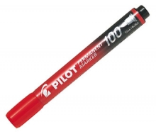 Popisovač permanentní Pilot 100, 1 mm, červený