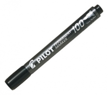 Popisovač permanentní Pilot 100, 1 mm, černý