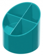 Stojánek na tužky Color Blocking, 4 přihrádky, tyrkysový