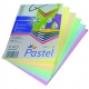 Papír barevný pastel. A4, mix barev, 5x50 listů