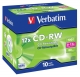CD-RW Verbatim 80 min. 8-12x, jewel box, 10 ks