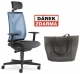 Židle kancelářská Leaf 503 SYB, hlavová opěrka, modrá