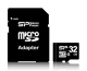 Karta micro SDHC Silicon Power, 32 GB, class 4, + adaptér SD