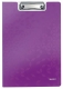 Podložka psací s klipem, dvojdeska, Leitz WOW, A4, purpurová